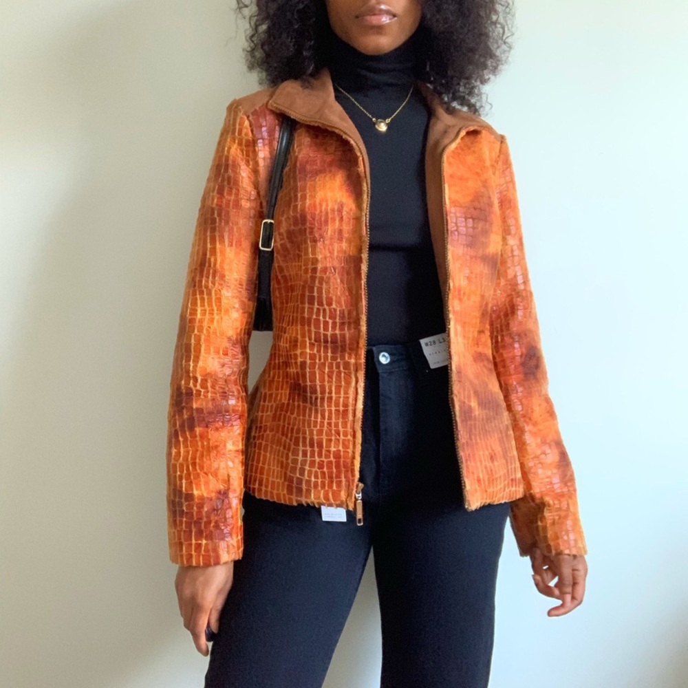 Vintage Faux Snakeskin Jacket